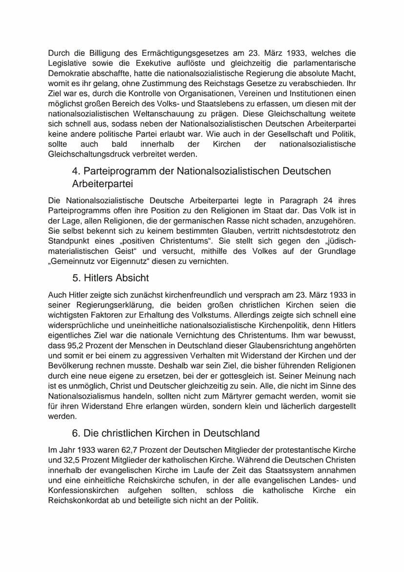 Der Kirchenkampf in den 1930er Jahren
Gliederung:
1. Einleitung
2. Definition
3. Historischer Hintergrund
4. Parteiprogramm der Nationalsozi