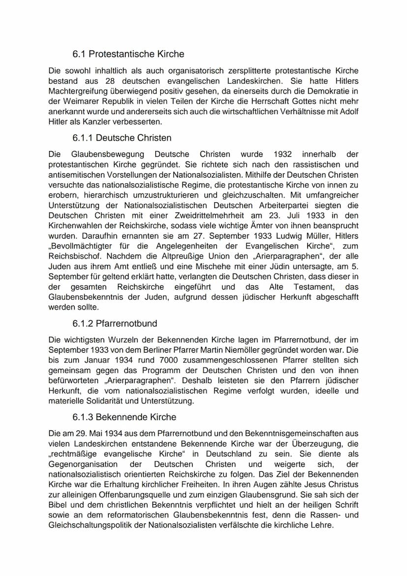 Der Kirchenkampf in den 1930er Jahren
Gliederung:
1. Einleitung
2. Definition
3. Historischer Hintergrund
4. Parteiprogramm der Nationalsozi