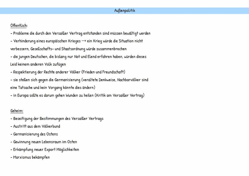 Machtergreifung
Hitlers -
- ab 1933 Detailwissen (Vorwissen: Krisenjahre ab 1929)
- Deutsche Innenpolitik
-
- Deutsche Außenpolitik
- Wirtsc