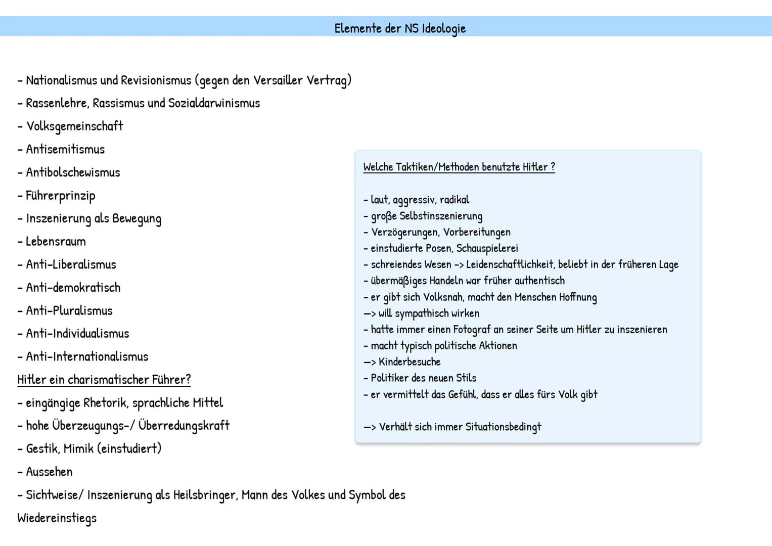 Machtergreifung
Hitlers -
- ab 1933 Detailwissen (Vorwissen: Krisenjahre ab 1929)
- Deutsche Innenpolitik
-
- Deutsche Außenpolitik
- Wirtsc