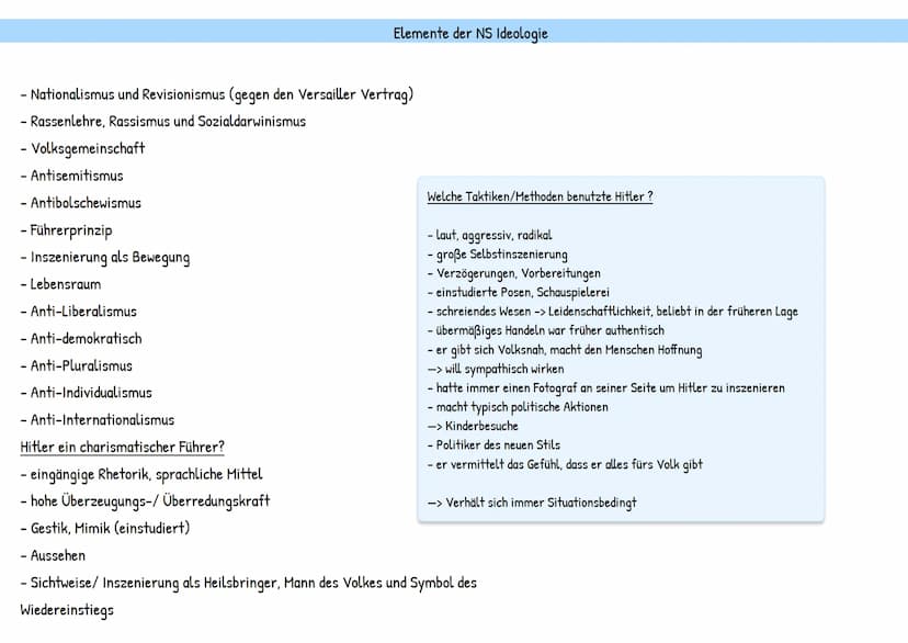 Machtergreifung
Hitlers -
- ab 1933 Detailwissen (Vorwissen: Krisenjahre ab 1929)
- Deutsche Innenpolitik
-
- Deutsche Außenpolitik
- Wirtsc