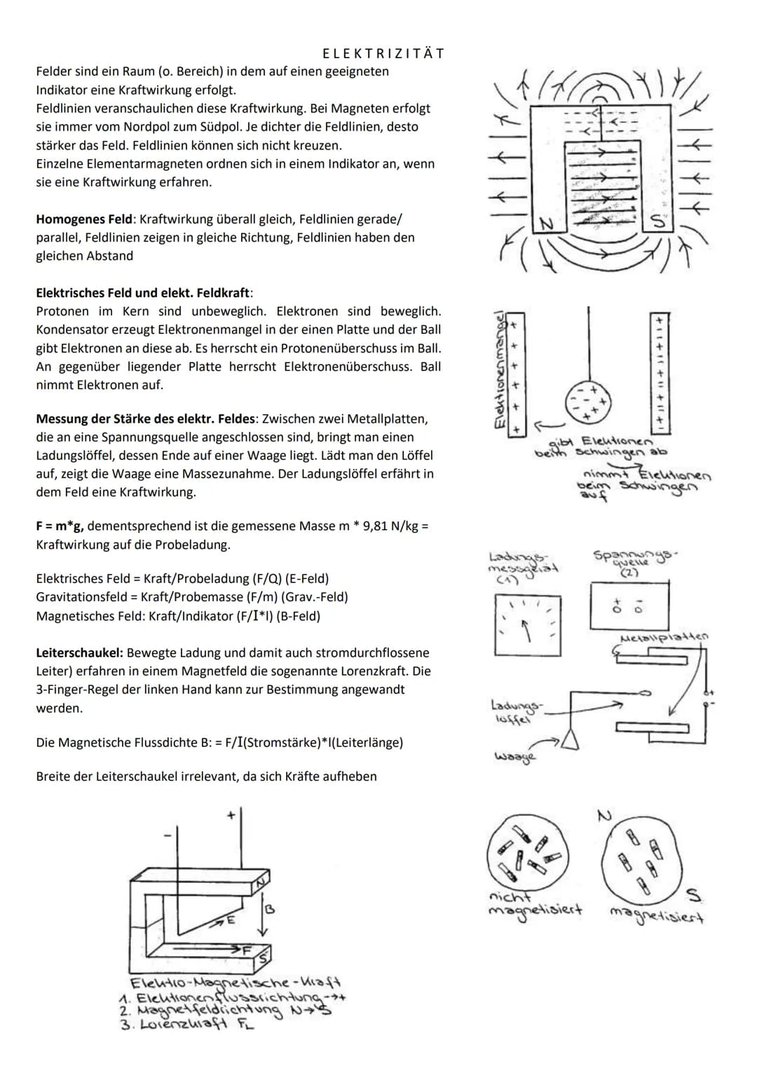 Physik
Abiturprüfung 2021
Am 11.05.2021
Elektrizität
beschreiben elektrische Felder durch ihre Kraftwirkungen auf
geladene Probekörper.
Einh