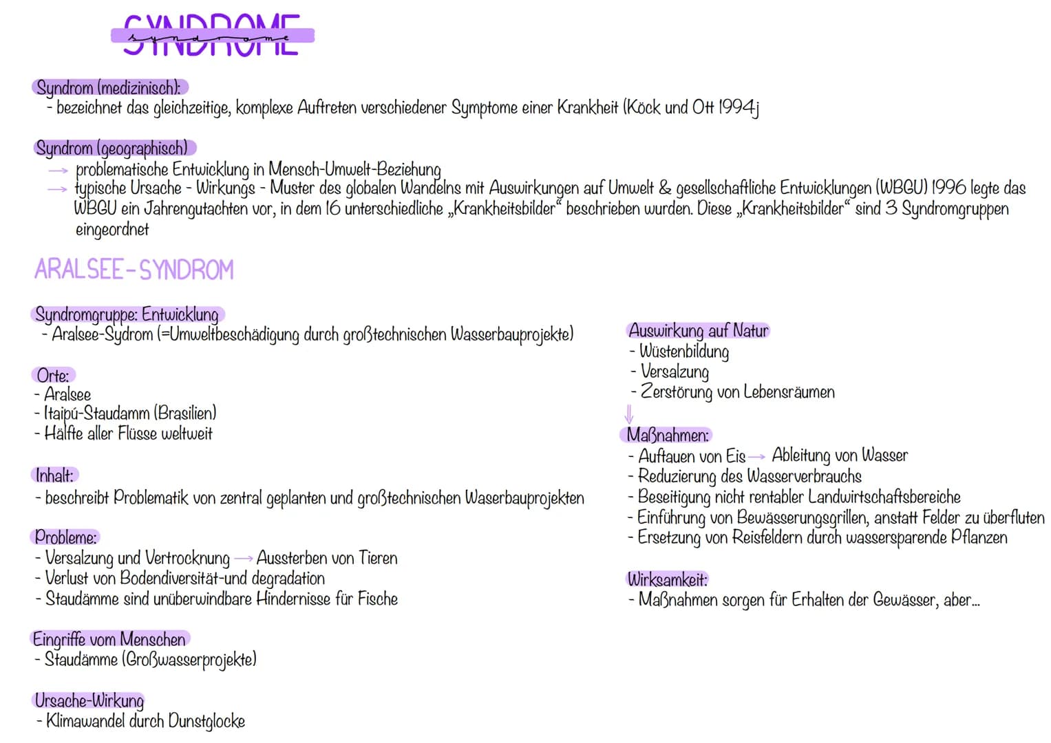 CVUDDOME
SINUTTUTIL
Syndrom (medizinisch):
bezeichnet das gleichzeitige, komplexe Auftreten verschiedener Symptome einer Krankheit (Köck und