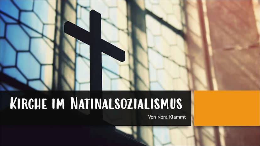 KIRCHE IM NATINALSOZIALISMUS
Von Nora Klammt GLIEDERUNG
• 1. Allgemeine Infos
●
2. Hitlers Vorstellung von Kirche
●
• 3. Die evangelische Ki