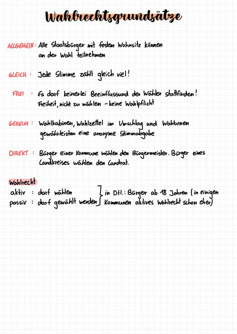 Demokratie
MERKMALE
Abstimmungen/Mitbestimmung
Wahlen
Meinungsfreiheit
mehrere Parteien
Volkssouveränität
> (= Herrschaft des Volkes)
DEMOKR