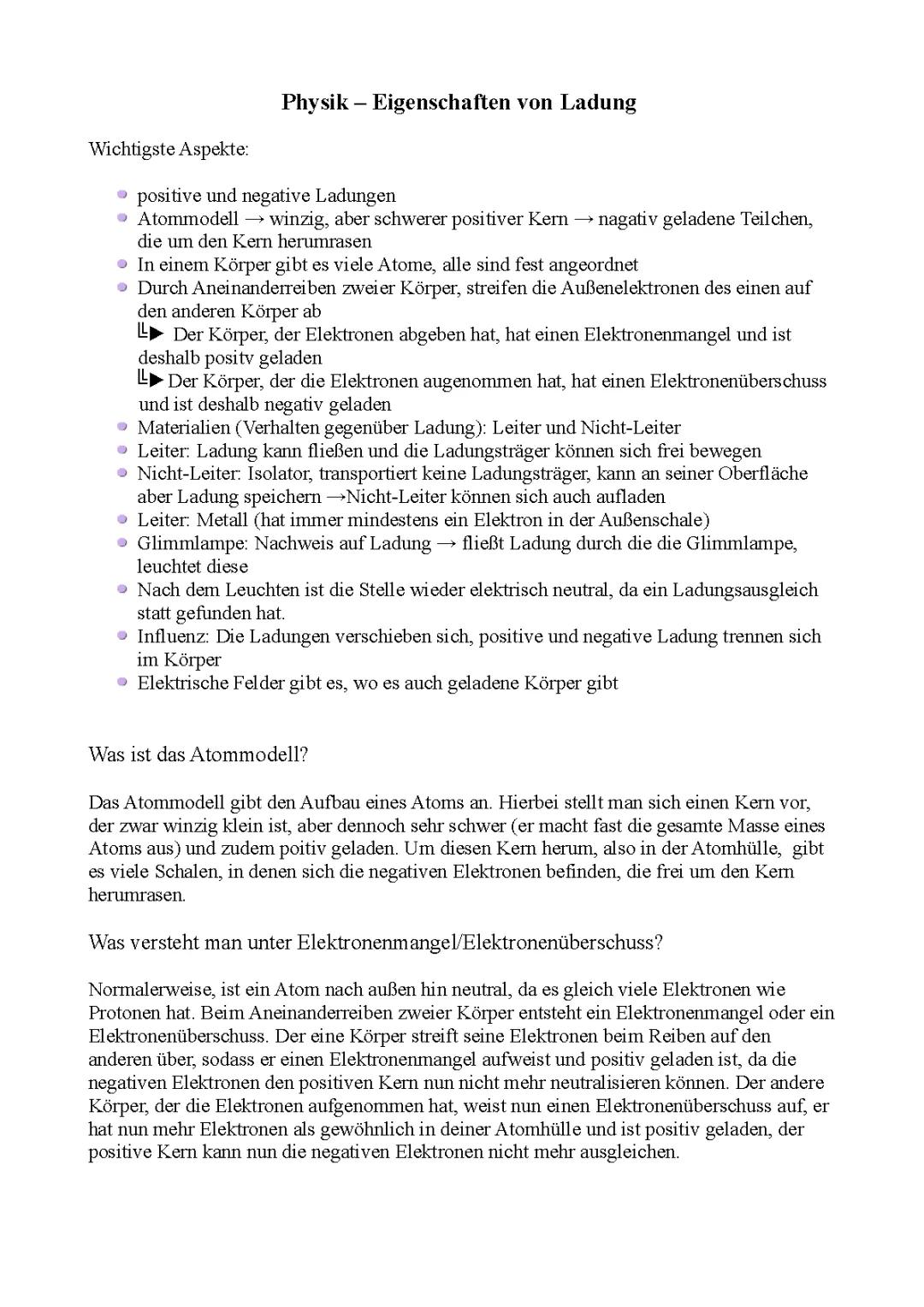 Elektrische Ladung spielerisch erklärt: Was ist Elektronenmangel und warum ziehen sich positive und negative Ladungen an?