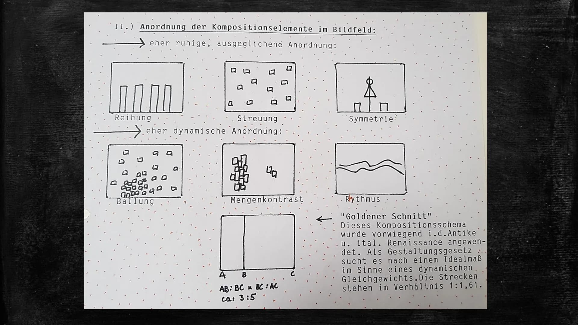 Bestandteile einer
Bildanalyse Bestandteile der Bildanalyse
Wie?
(Syntaktik)
Bildnerische Mittel
=> Bildanalyse
Was?
(Semantik)
Bildinhalt /