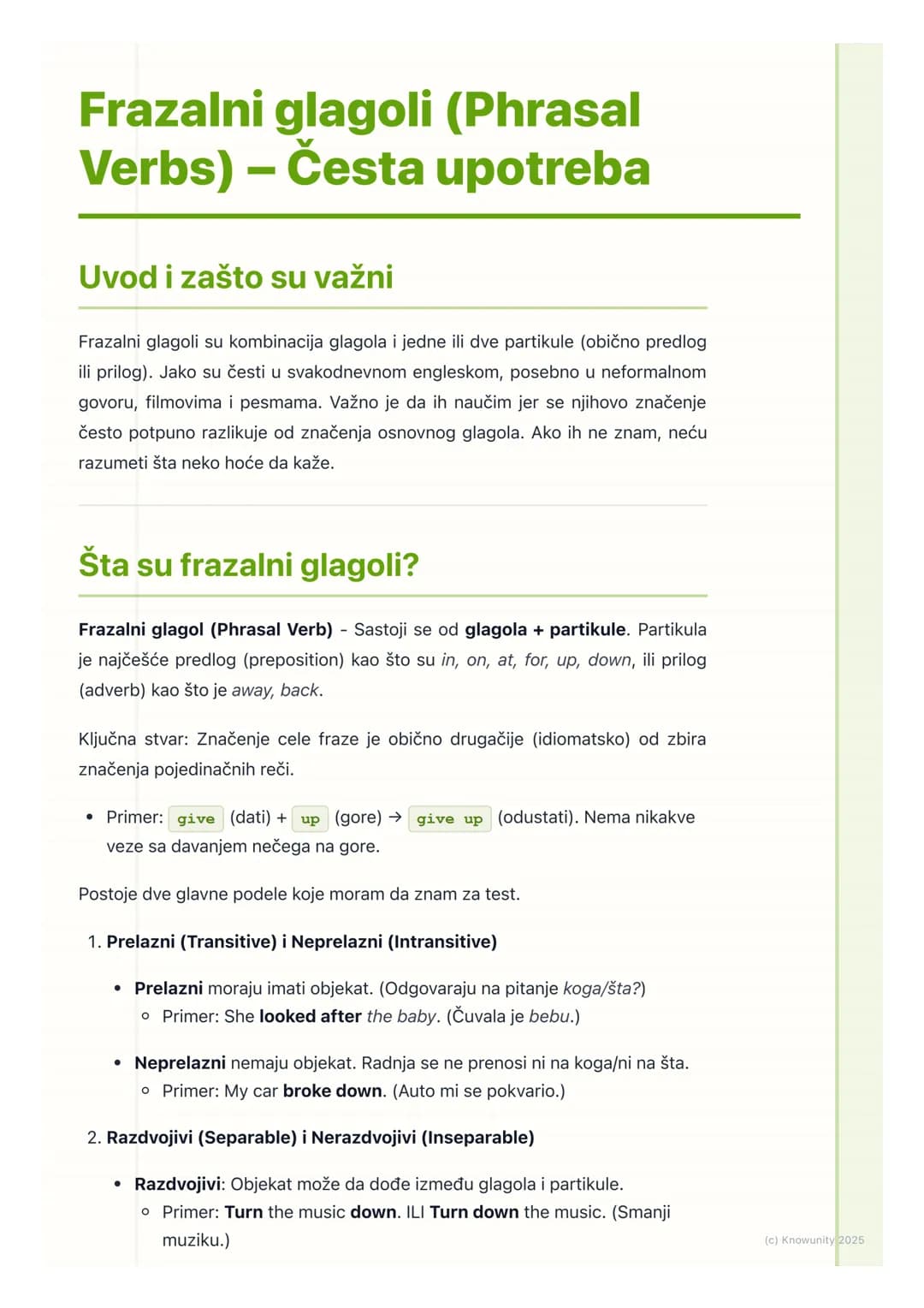# Frazalni glagoli (Phrasal
Verbs) - Česta upotreba

Uvod i zašto su važni

Frazalni glagoli su kombinacija glagola i jedne ili dve partikul