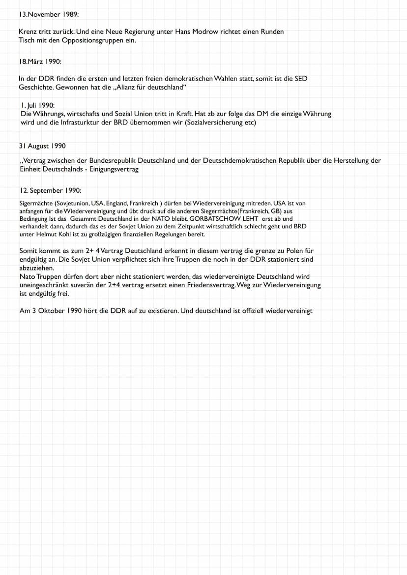 Ausgangslage:
Unzufriedenheit der Bevölkerung wächst da in der DDR eine schlechte wirtschaftliche Lage herrscht, weil die Planwirtschaft nic