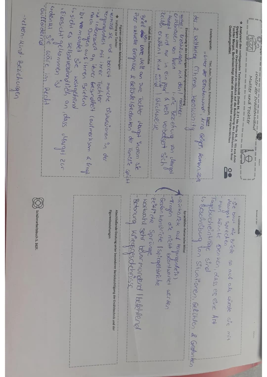 → Analysiert den vorliegenden Textausschnitt (Seite 94, Z.21 bis Seite 96, Z. 10) aus Arno
Geigers Unter der Drachenwand im Hinblick auf die