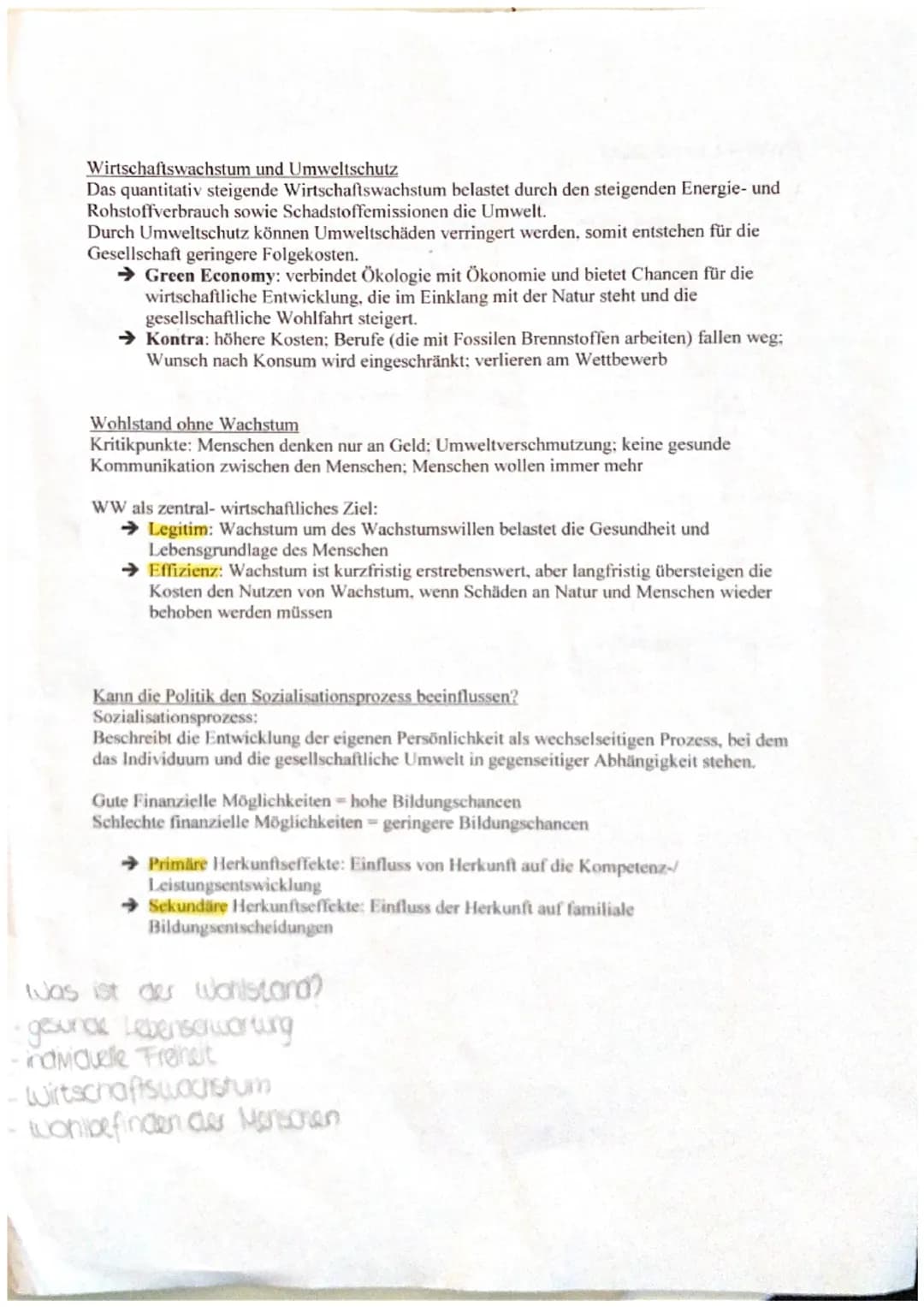 Wirtschaft-
politisches
Staatszel
PoWi-Lernzettel
Was bedeutet Wirtschaftswachstum
Unter Wirtschaftswachstum versteht man technisch zunächst