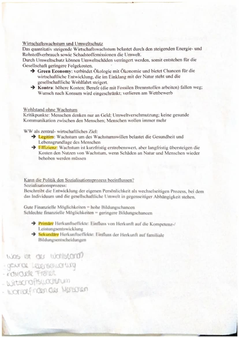 Wirtschaft-
politisches
Staatszel
PoWi-Lernzettel
Was bedeutet Wirtschaftswachstum
Unter Wirtschaftswachstum versteht man technisch zunächst