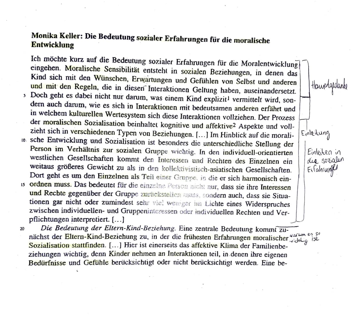 Name: Van Li Stannies
Thema:
Klausur Nr.1/Q1
,,Der Mensch ist gut." vs. ,,Der Mensch wird gut."
Werteerziehung mit Blick auf das Modell mora