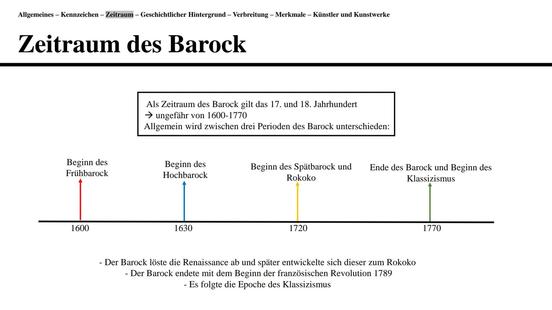 Barock
Eine Präsentation von Branda Afr
19 Gliederung
●
●
●
-
Definition der Renaissance und Allgemeines
Kennzeichen
Zeitraum
Verbreitung
Ge