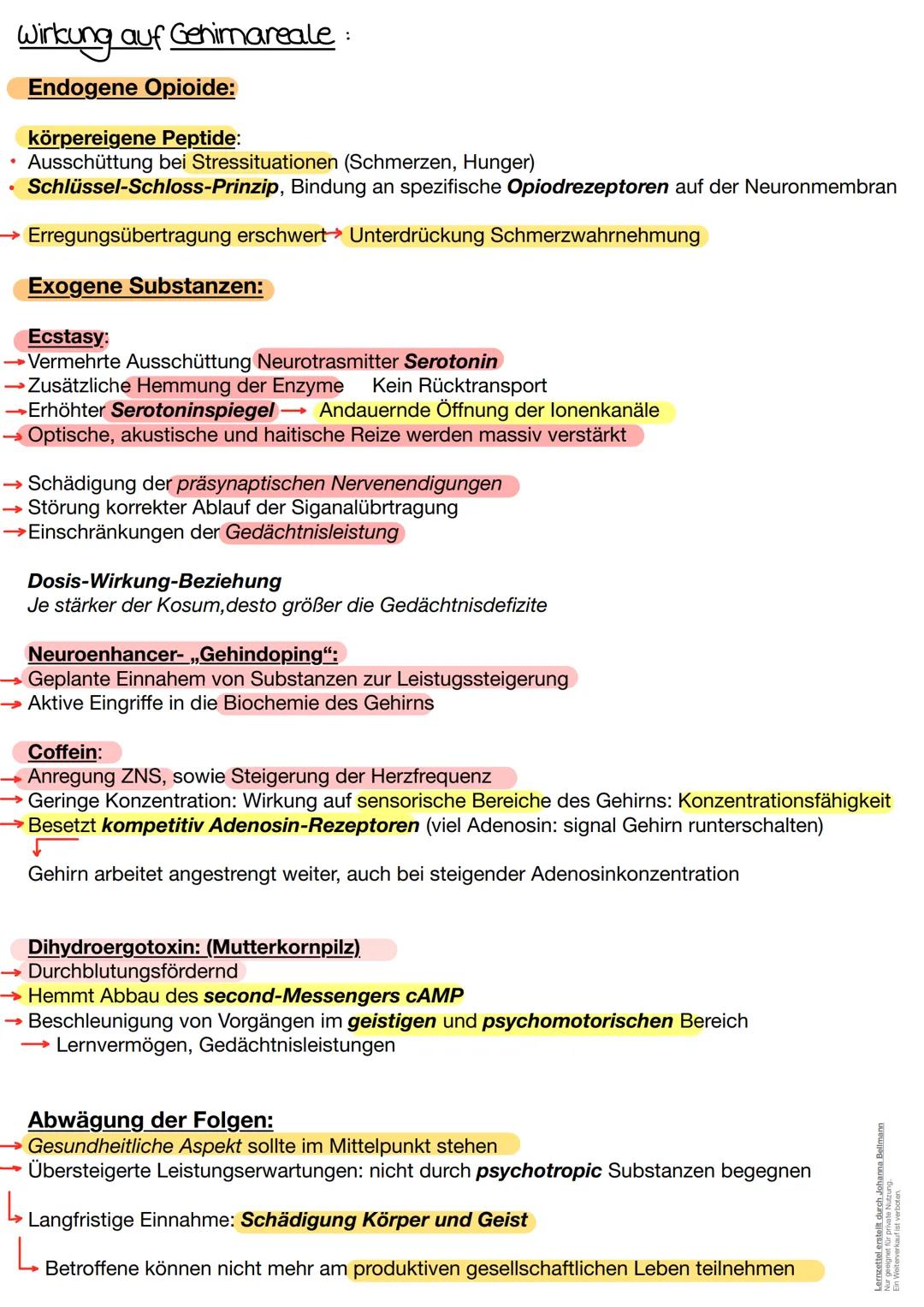 Neurobiologie
Lernzettel erstellt durch Johanna Bellmann
Nur geeignet für private Nutzung.
Ein Weiterverkauf ist verboten. Die Nervenzelle.
