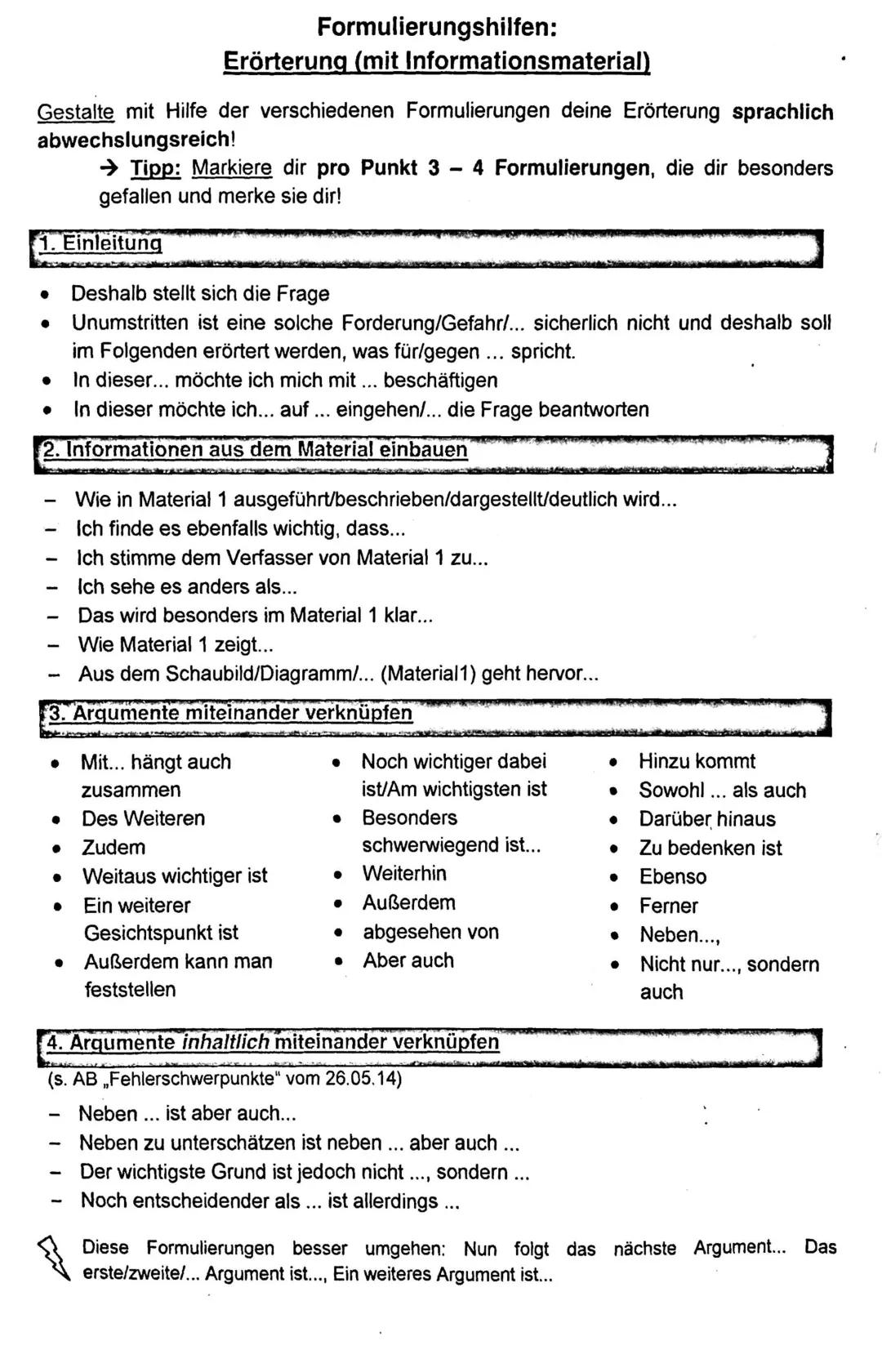 Erörterung Beispiel & Aufbau: Deine Musterlösung PDF