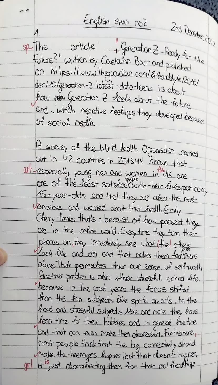 5
10
15
20
Ele12 (Bak)
30
Name: Cosima Ludung
Test 2
2nd December, 2022
Tasks:
1. Outline the reasons named in the text "Generation Z-Ready 