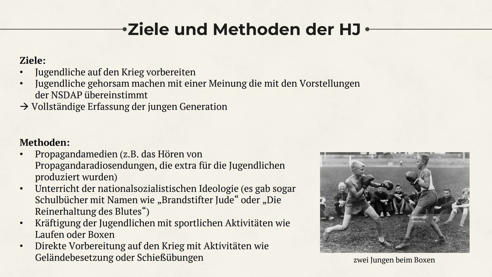 Die Hitlerjugend (HJ) Inhalt
1. Vorläufer
2. Entwicklung bis 1933
3. Die Hitlerjugend als Staatsjugend 1933 bis 1939
4. Was machte die HJ so