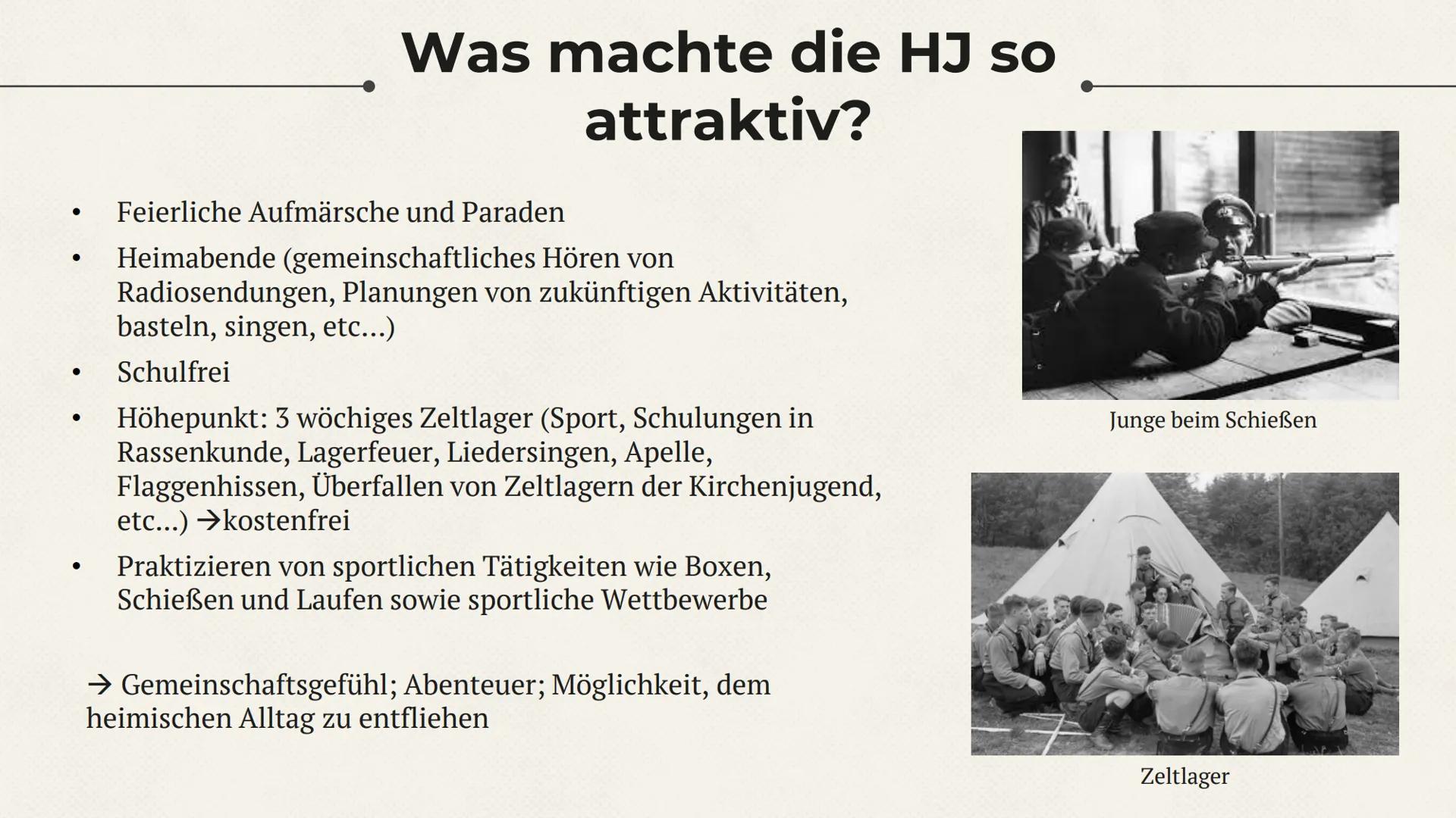 Die Hitlerjugend (HJ) Inhalt
1. Vorläufer
2. Entwicklung bis 1933
3. Die Hitlerjugend als Staatsjugend 1933 bis 1939
4. Was machte die HJ so