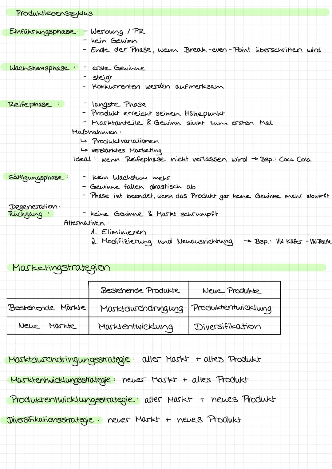 Wirtschaftslehre Klausur Nr. 1
Break-even-Point
(Gewinnschwelle)
Gewinn Erlös - Kosten
px (55.000 + 10x)
E = K
15x = 55'000 + 10× |- 10x
5x=