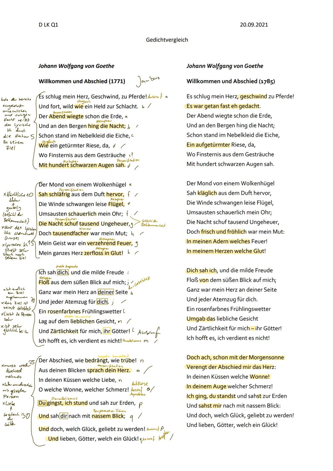 Willkommen und Abschied