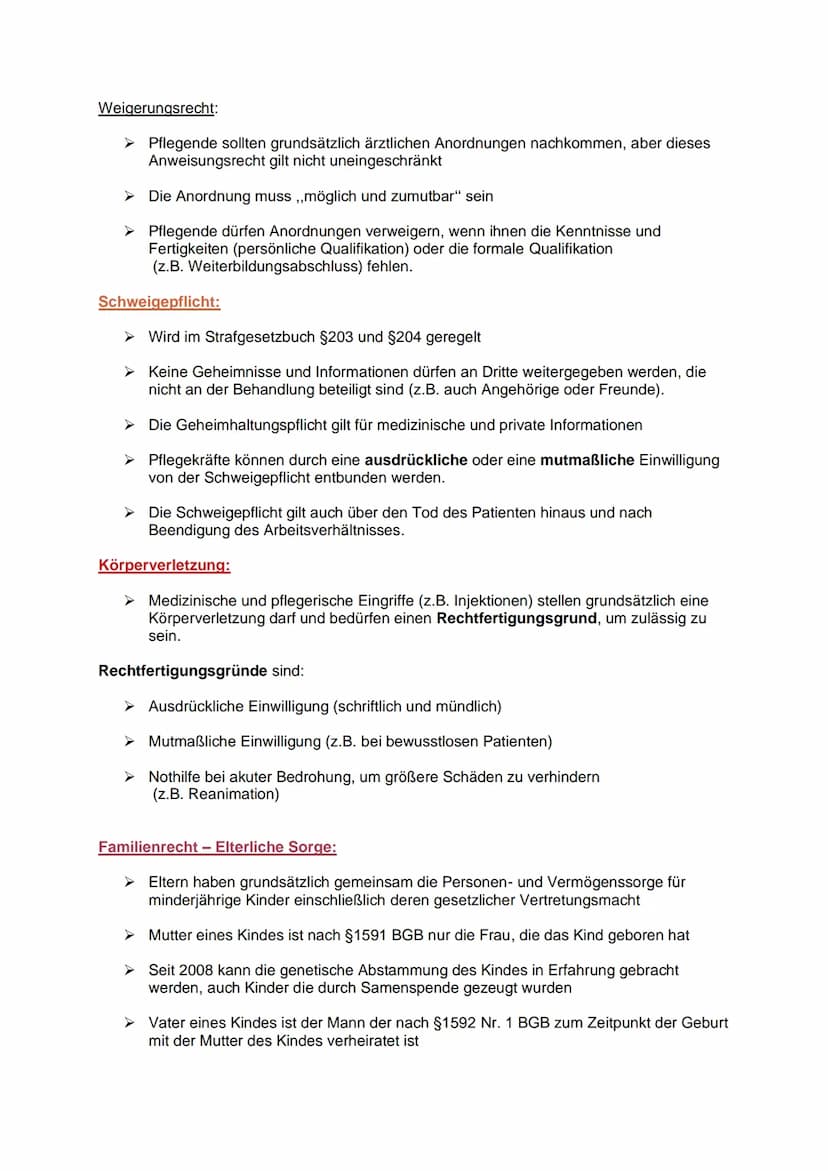 Definition Rechtskunde:
Grundlagen der Rechtskunde
Rechtskunde vermittelt den Inbegriff der Regeln, nach denen das Pflegepersonal sein
Verha