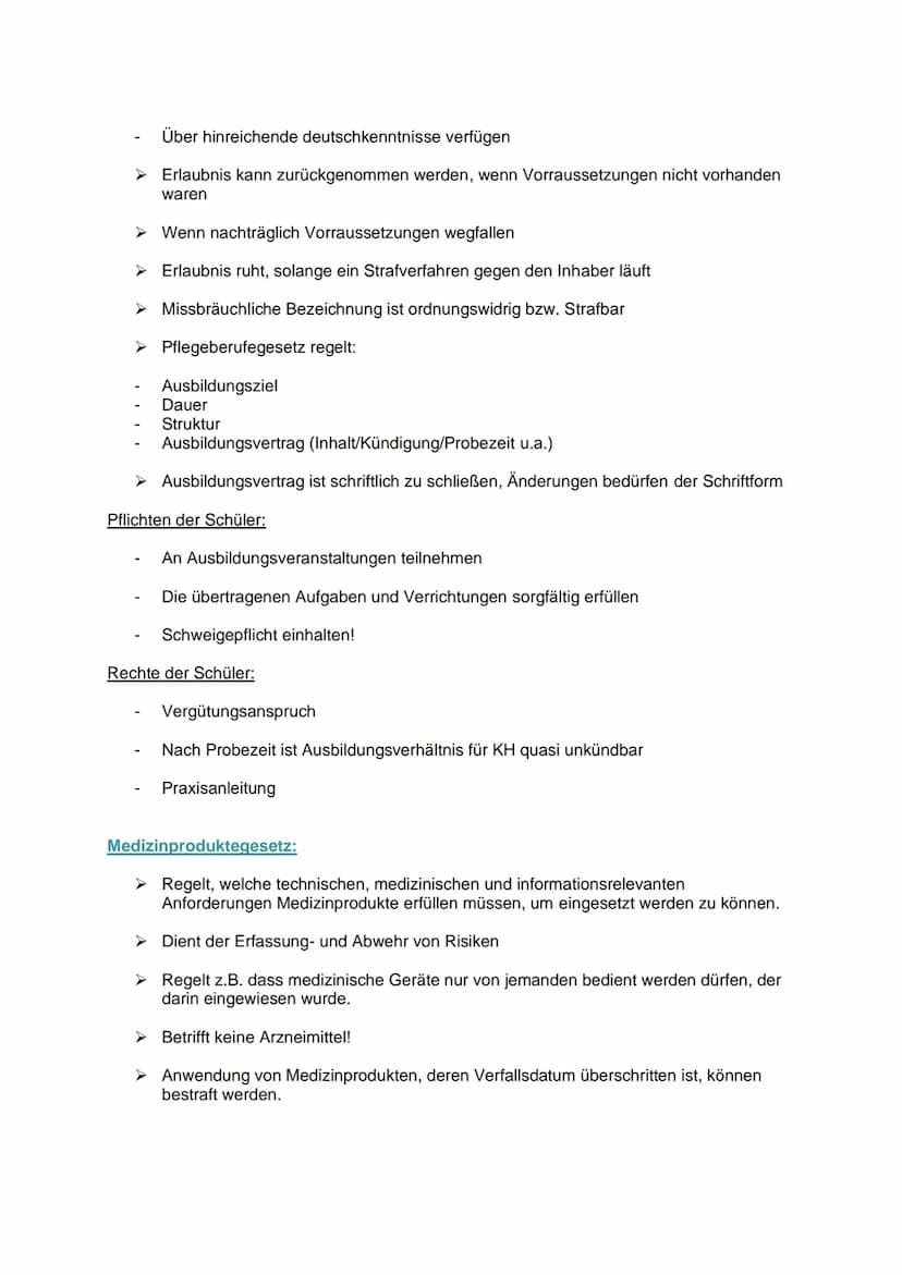 Definition Rechtskunde:
Grundlagen der Rechtskunde
Rechtskunde vermittelt den Inbegriff der Regeln, nach denen das Pflegepersonal sein
Verha