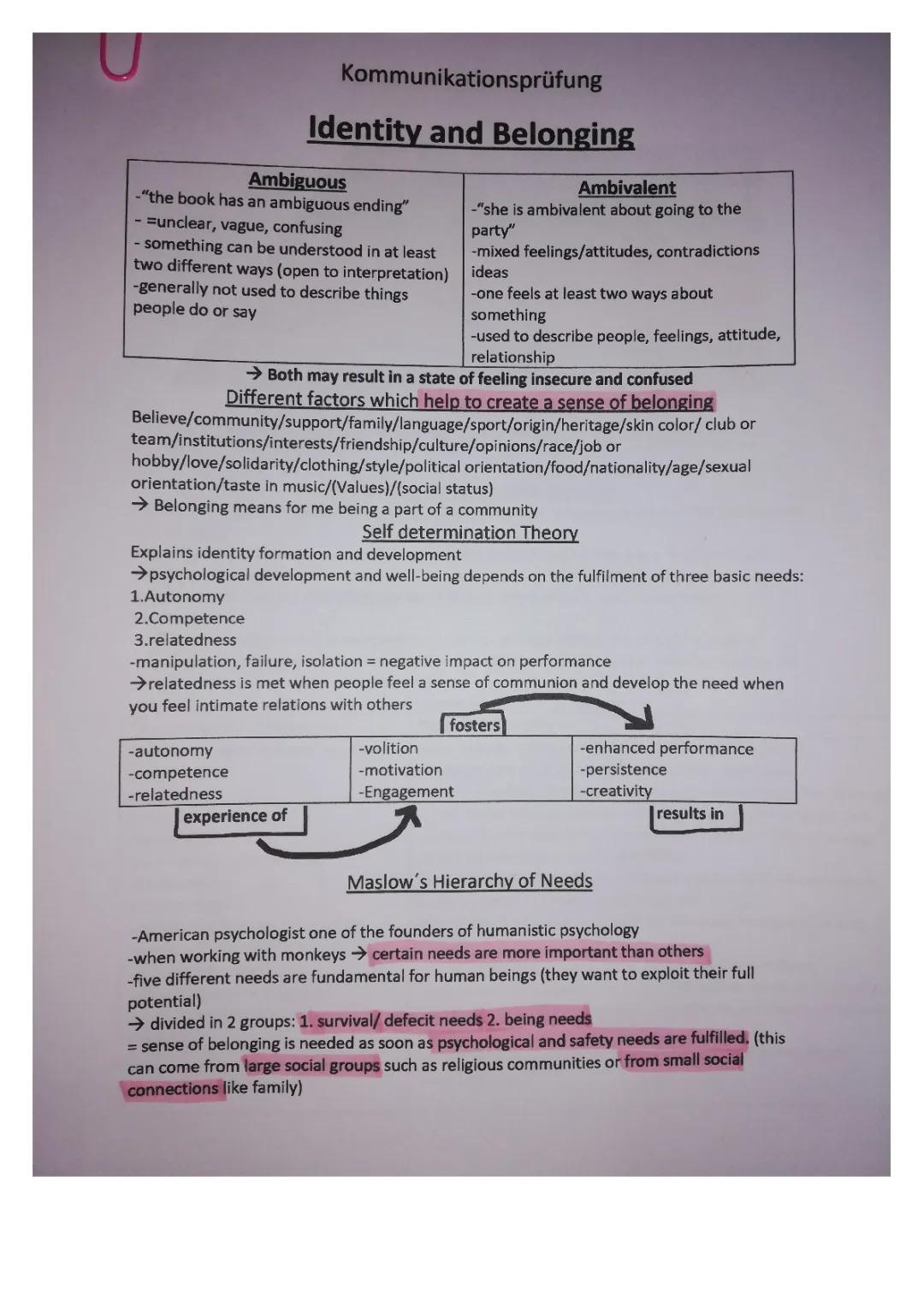 Easy English Exam Tips & Maslow Pyramid Fun