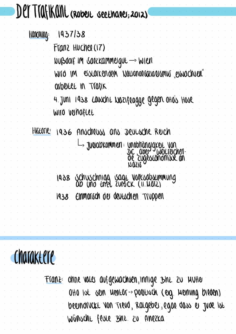 Das Buch ,,der Trafikant" von Robert Seethaler wurde 2012 veröffentlicht. Es handelt von dem Jugendlichen
Franz, Seine Liebe zu Anezka und s