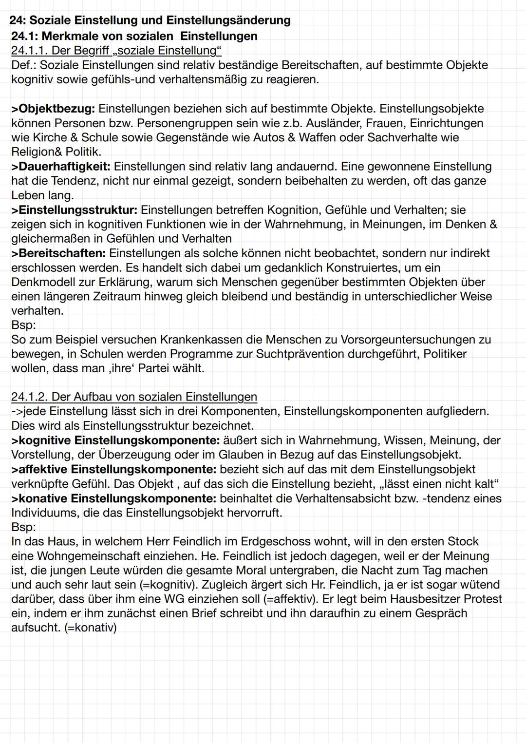 # 24: Soziale Einstellung und Einstellungsänderung
# 24.1: Merkmale von sozialen Einstellungen
## 24.1.1. Der Begriff,soziale Einstellung"
D