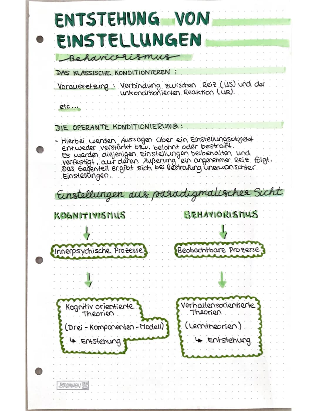 Einstellungen.
DEFINITION: eine aus der Erfahrung kommende, relativ.
stabile Tendenz, auf Menschen, objekte, Ereignisse
oder vorstellungen m