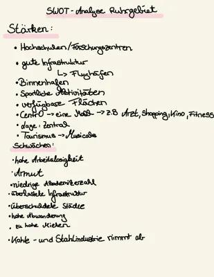 Know SWOT-Analyse Ruhrgebiet/Stärken+Schwächen thumbnail