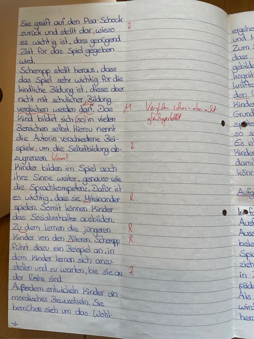 Pädagogik LK Q2
Vorabitur-Klausur
Aufgaben:
Herr
Gesamtschule
18.02.2022
1. Formulieren Sie die Hauptaussage der Autorin, stellen Sie den In