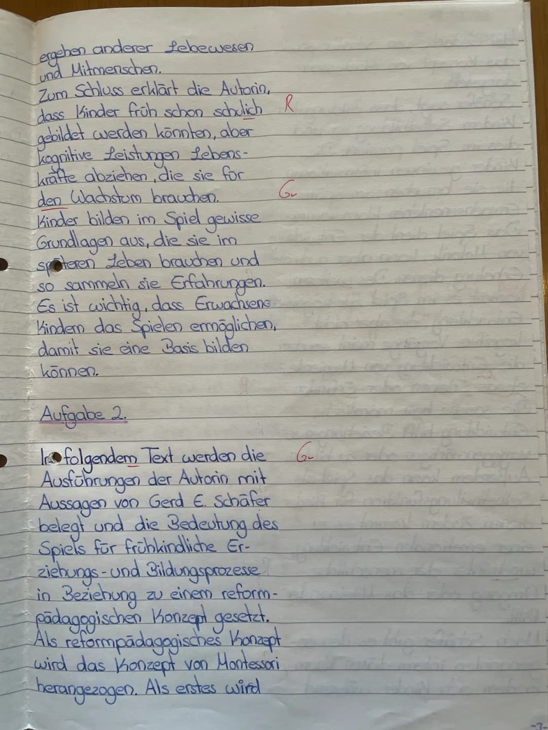 Pädagogik LK Q2
Vorabitur-Klausur
Aufgaben:
Herr
Gesamtschule
18.02.2022
1. Formulieren Sie die Hauptaussage der Autorin, stellen Sie den In