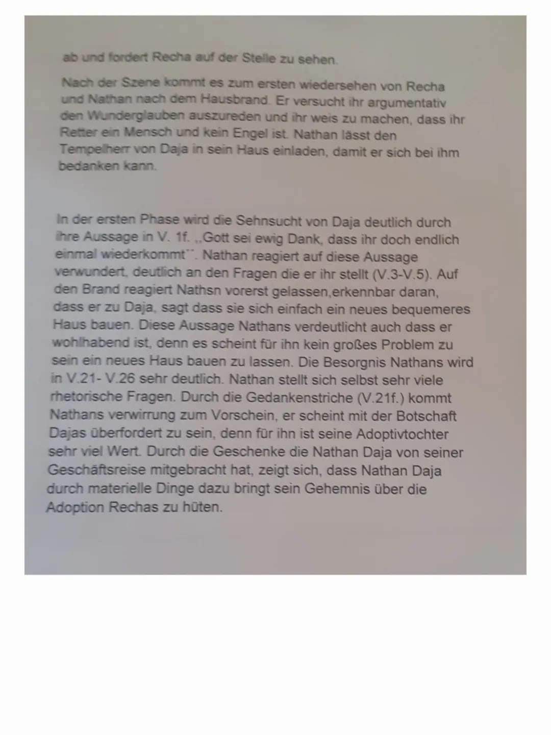 Szenenanalyse (1.Aufzug, 1.Auftritt)
Das dramatische Gedicht,, Nathan der Weise" geschrieben von
Gotthold Ephraim Lessing im Jahre 1779 verö