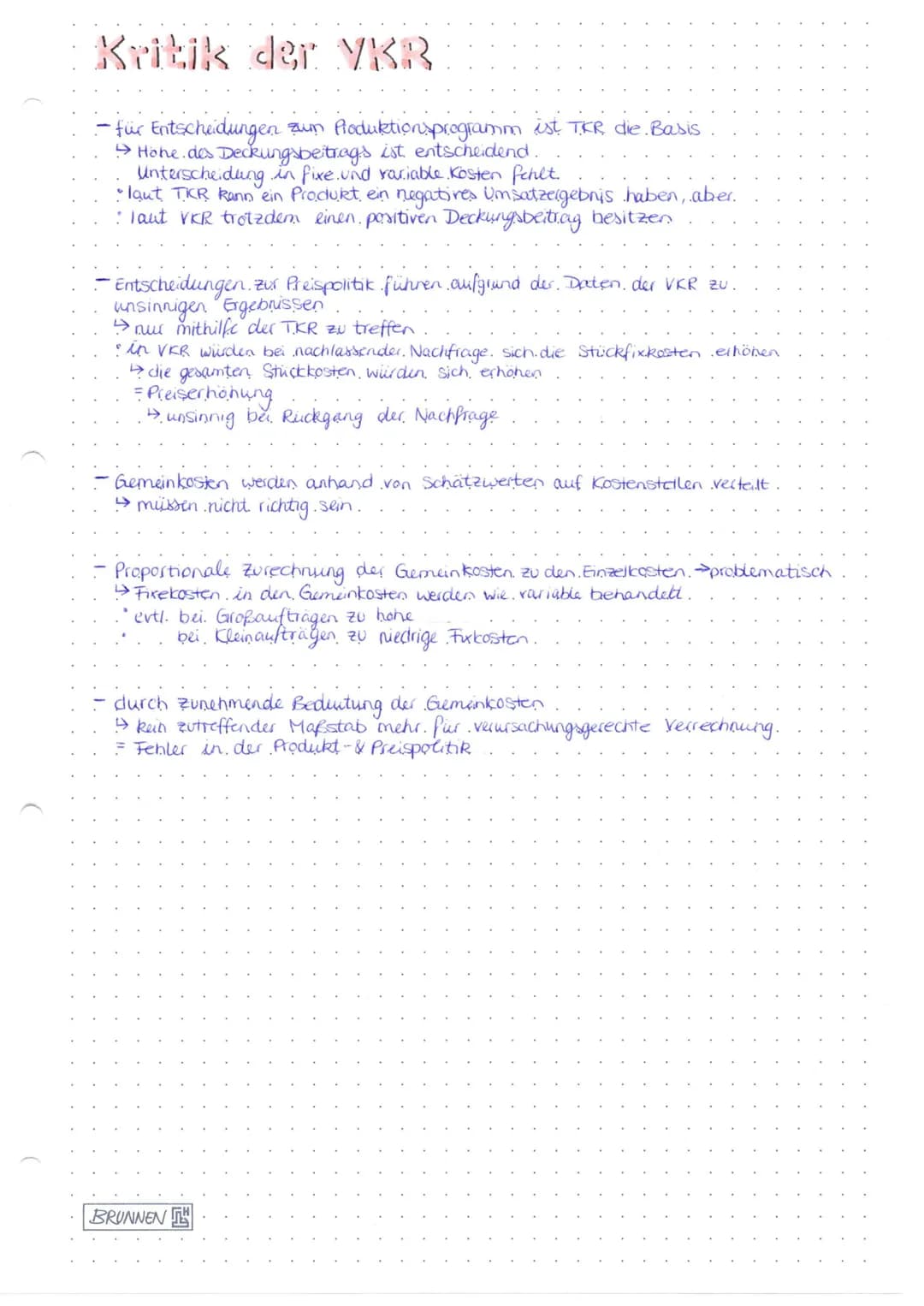
<h2 id="vollkostenrechnung">Vollkostenrechnung</h2>
<p>Der Ansatzpunkt der Vollkostenrechnung sind die gesamten anfallenden Kosten, die in 
