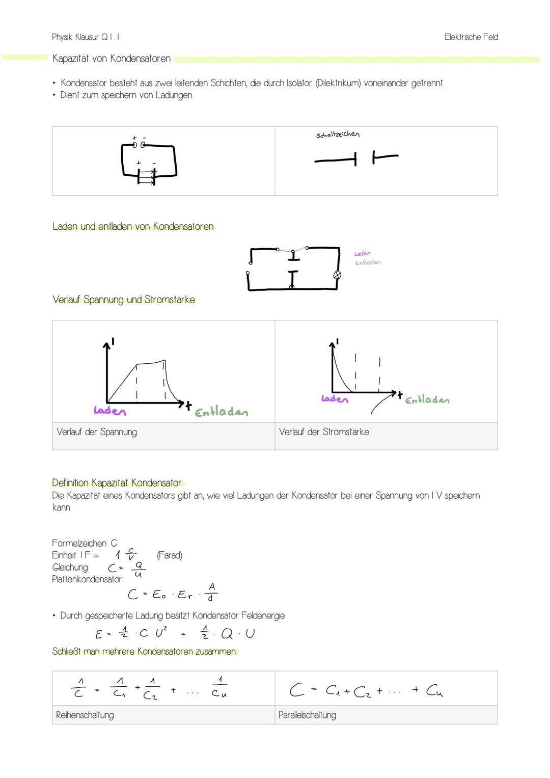 Physik Klausur QI.I
Elektrische Ladung
Atome elektrisch neutral (gleiche Anzahl Protonen und Elektronen)
Durch unterschiedliche Vorgänge kön