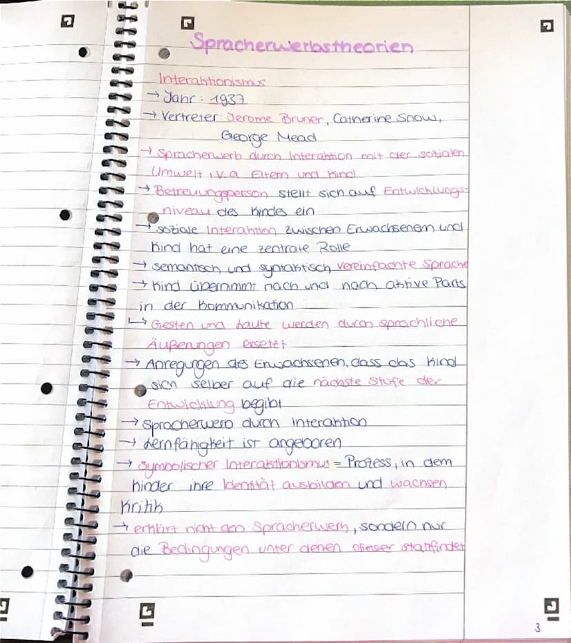 --- OCR Start ---
Spracherwerbs theorien
Was ist Spracherwero
→ unbewusster Prozess, der beim erlernen cler
Muttersprache in natürlicher Umg