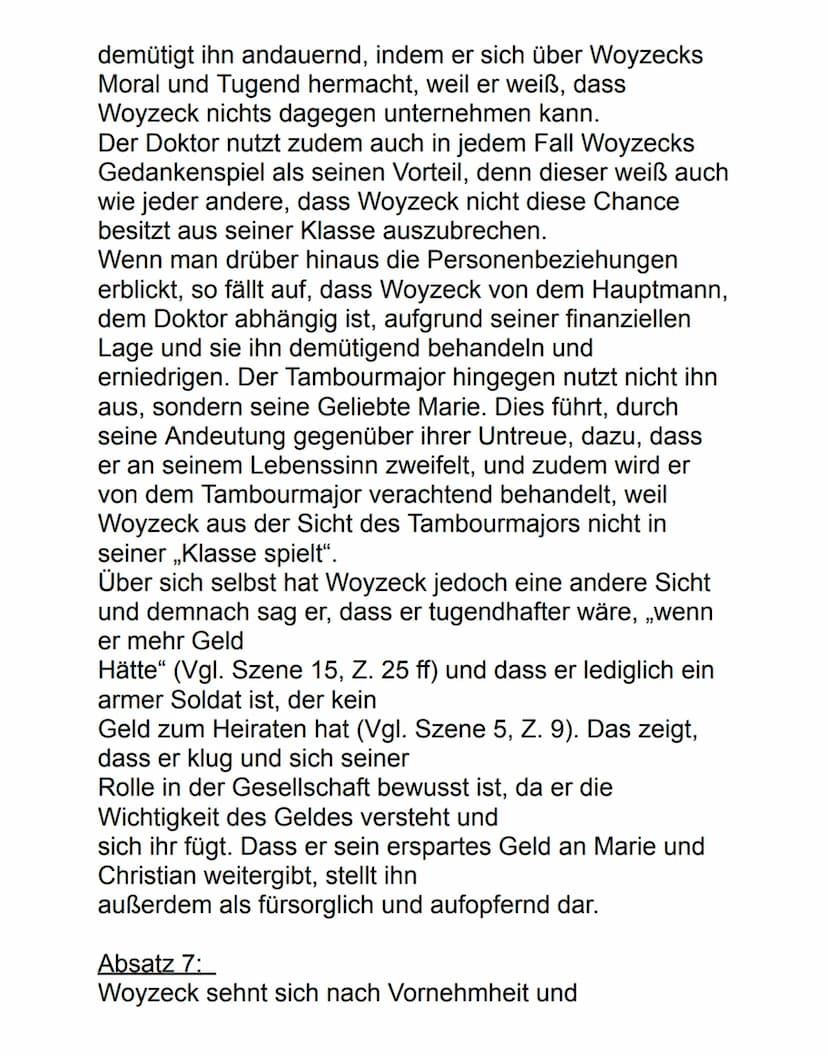 Deutsch Ag Charakterisierung 13.09.2022
Maik & Marie Woyzeck
Woyzeck, das Drama von Georg Büchner aus dem
Jahre 1879, besteht aus verschiede