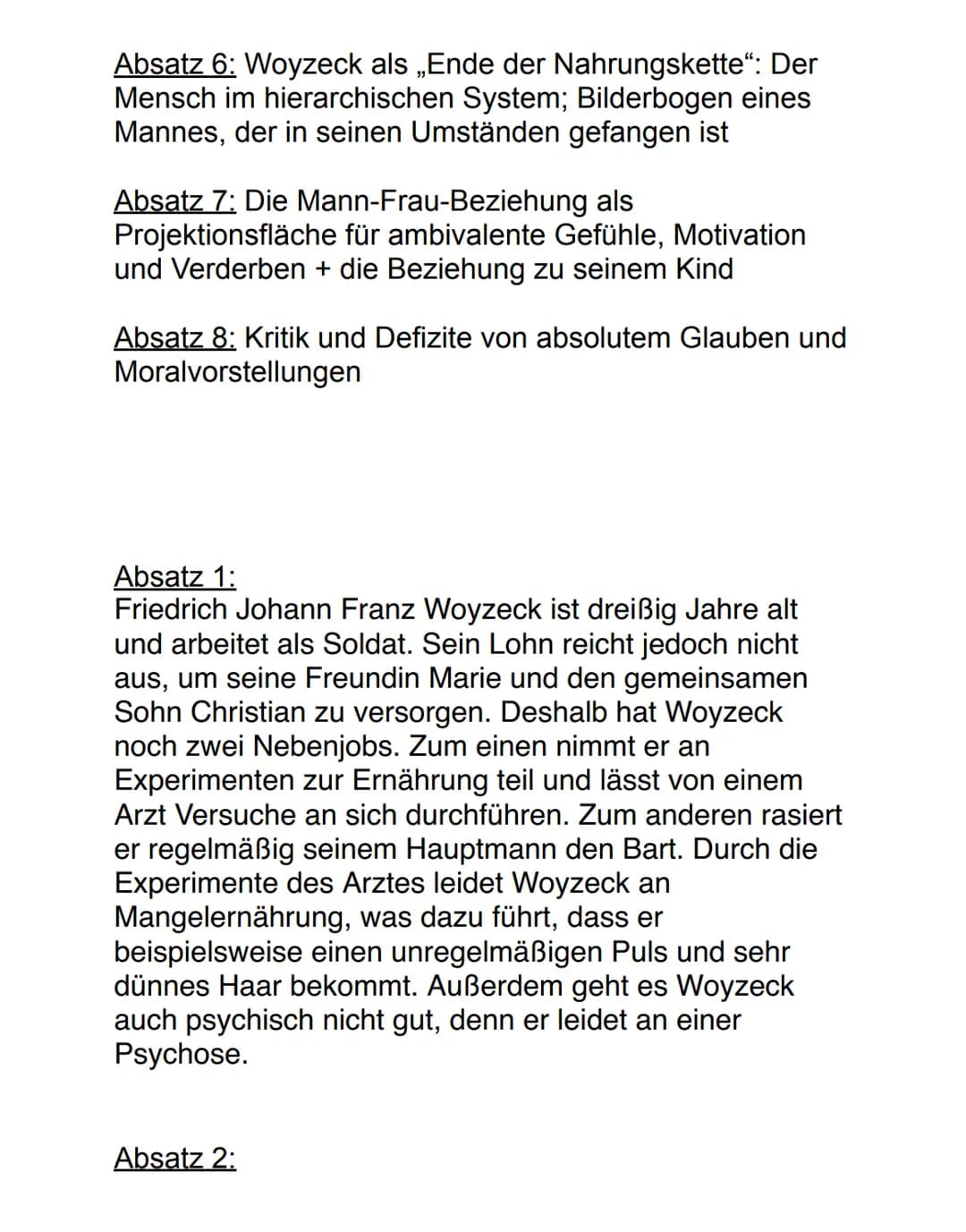 Deutsch Ag Charakterisierung 13.09.2022
Maik & Marie Woyzeck
Woyzeck, das Drama von Georg Büchner aus dem
Jahre 1879, besteht aus verschiede