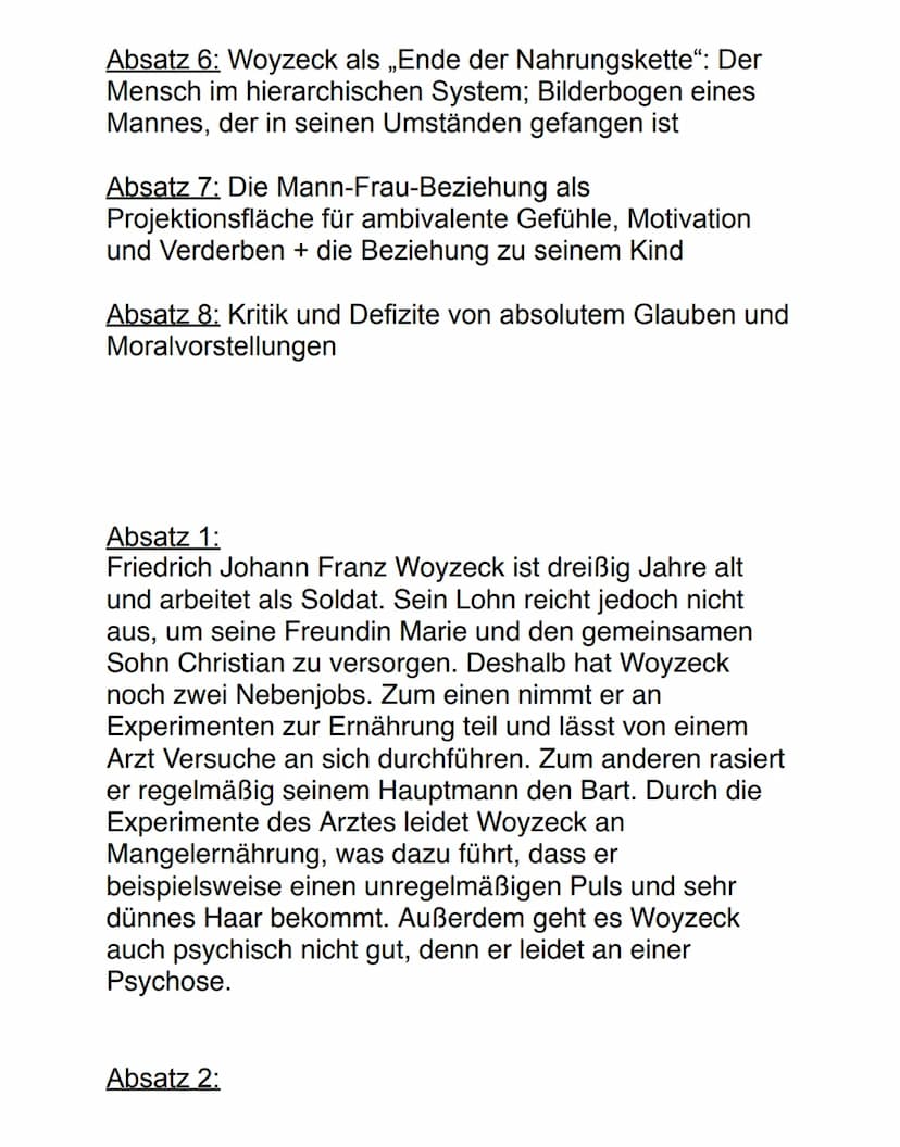 Deutsch Ag Charakterisierung 13.09.2022
Maik & Marie Woyzeck
Woyzeck, das Drama von Georg Büchner aus dem
Jahre 1879, besteht aus verschiede