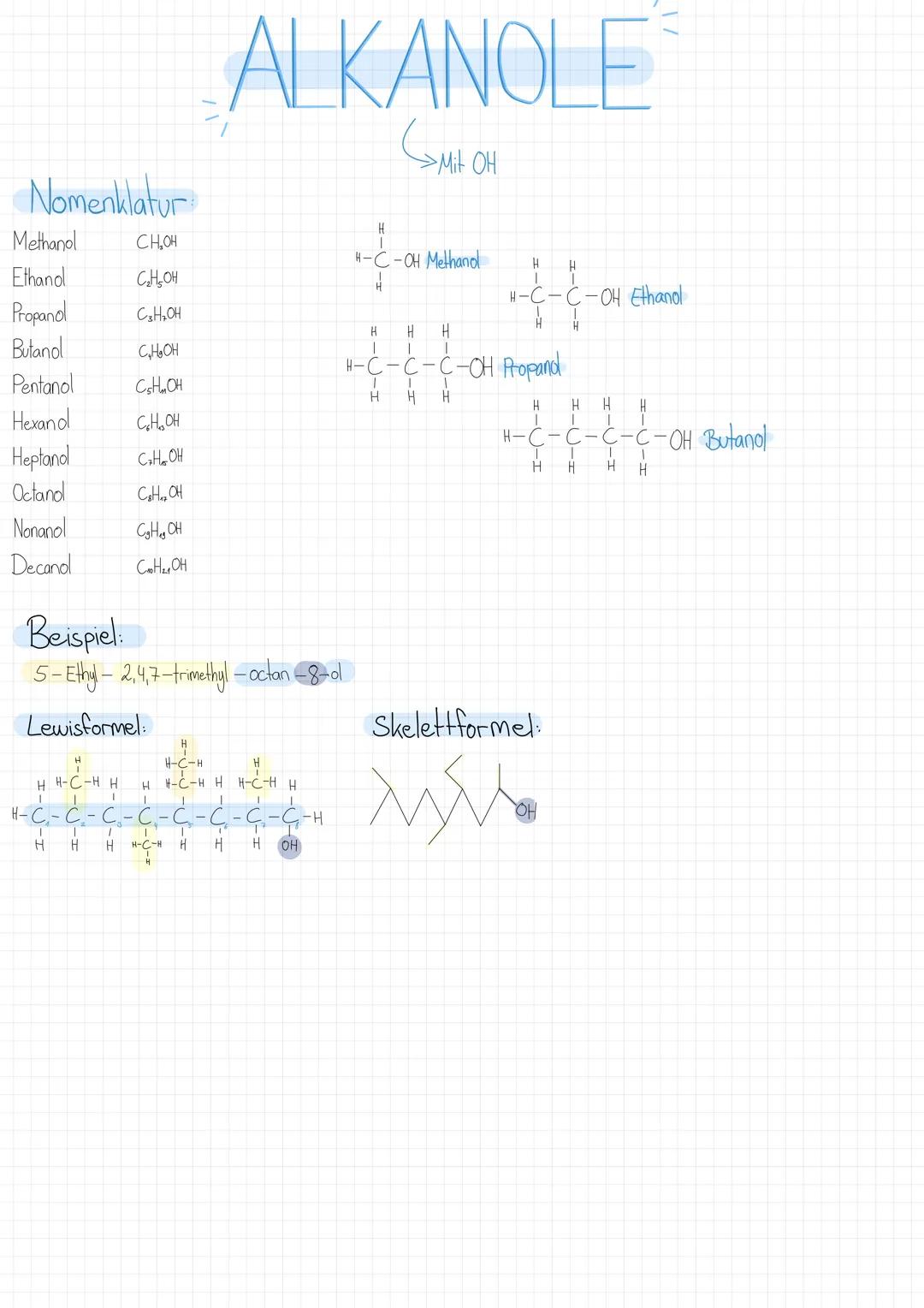 Nomenklatur
Methan CH
Ethan
C₂H₂
Propan
C3H₂
Butan
C₂H
Pentan CH
Hexan
CH
Heptan Cot
Octan
Nonan
Decan
Beispiel 1.
5-Ethyl-247-relacion
Lewi