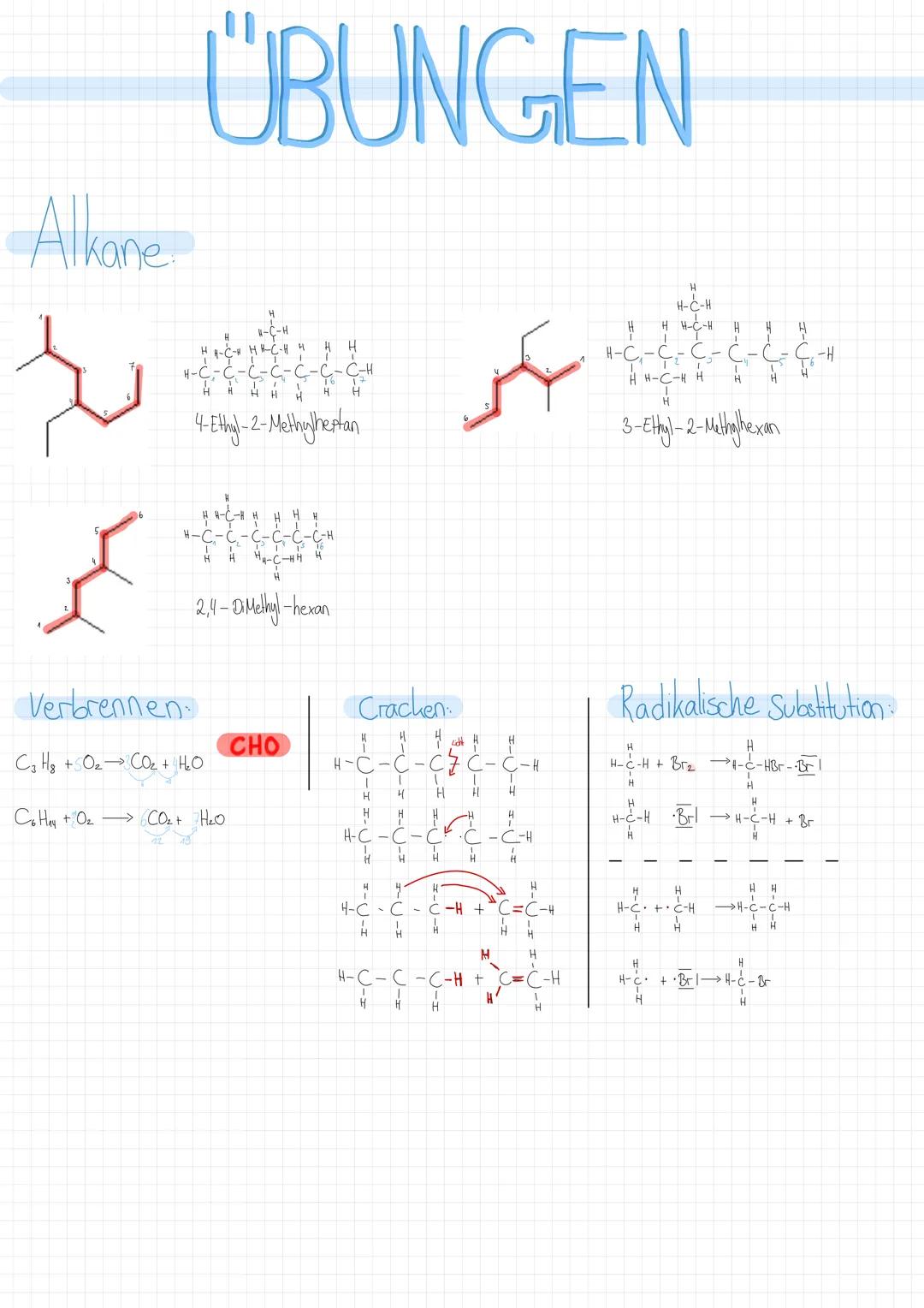Nomenklatur
Methan CH
Ethan
C₂H₂
Propan
C3H₂
Butan
C₂H
Pentan CH
Hexan
CH
Heptan Cot
Octan
Nonan
Decan
Beispiel 1.
5-Ethyl-247-relacion
Lewi