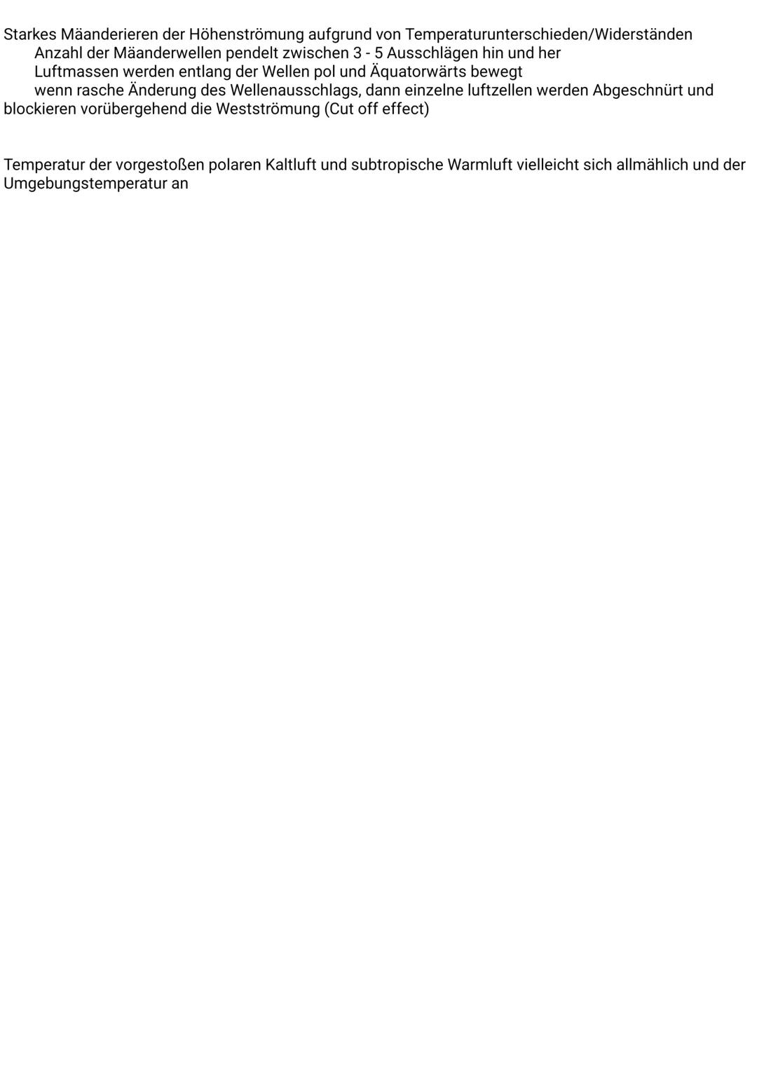 # Druckgebiele

## Thermische Druckgebiele
- durch unterschiedlich warme Luftmassen hervorgerufen (Temperaturunterschiede in der Luft)
- Luf