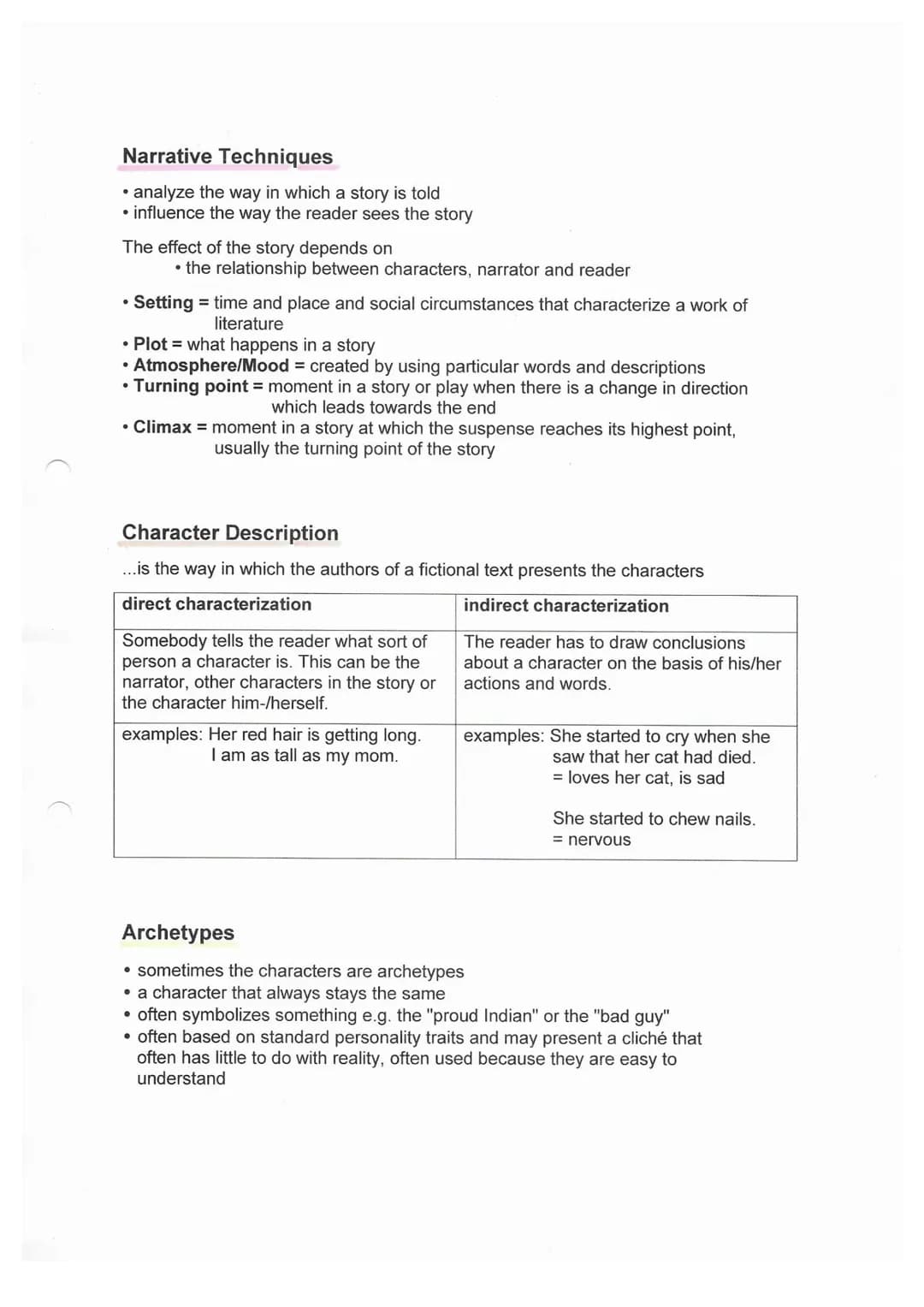 Narrative Techniques
• analyze the way in which a story is told
• influence the way the reader sees the story
The effect of the story depend