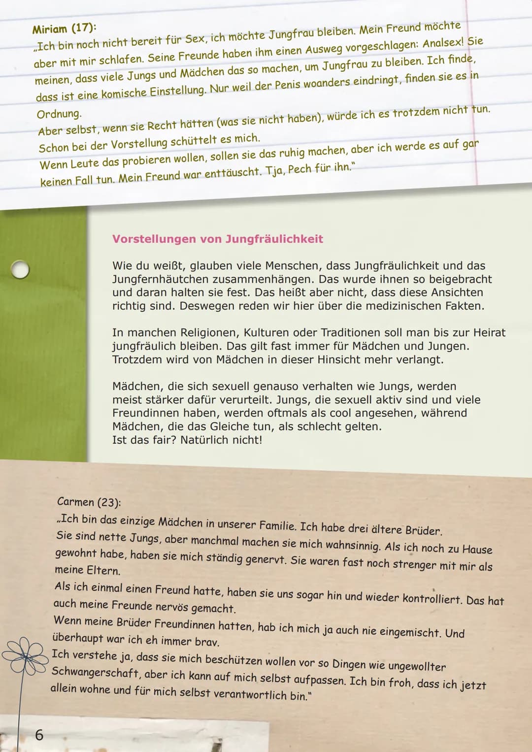 Das Jungfernhäutchen
Falsche Vorstellungen und Fakten
*0 2
Inhalt
1. Was ist das Jungfernhäutchen?
2. Was ist Jungfräulichkeit?
3. Bluten od