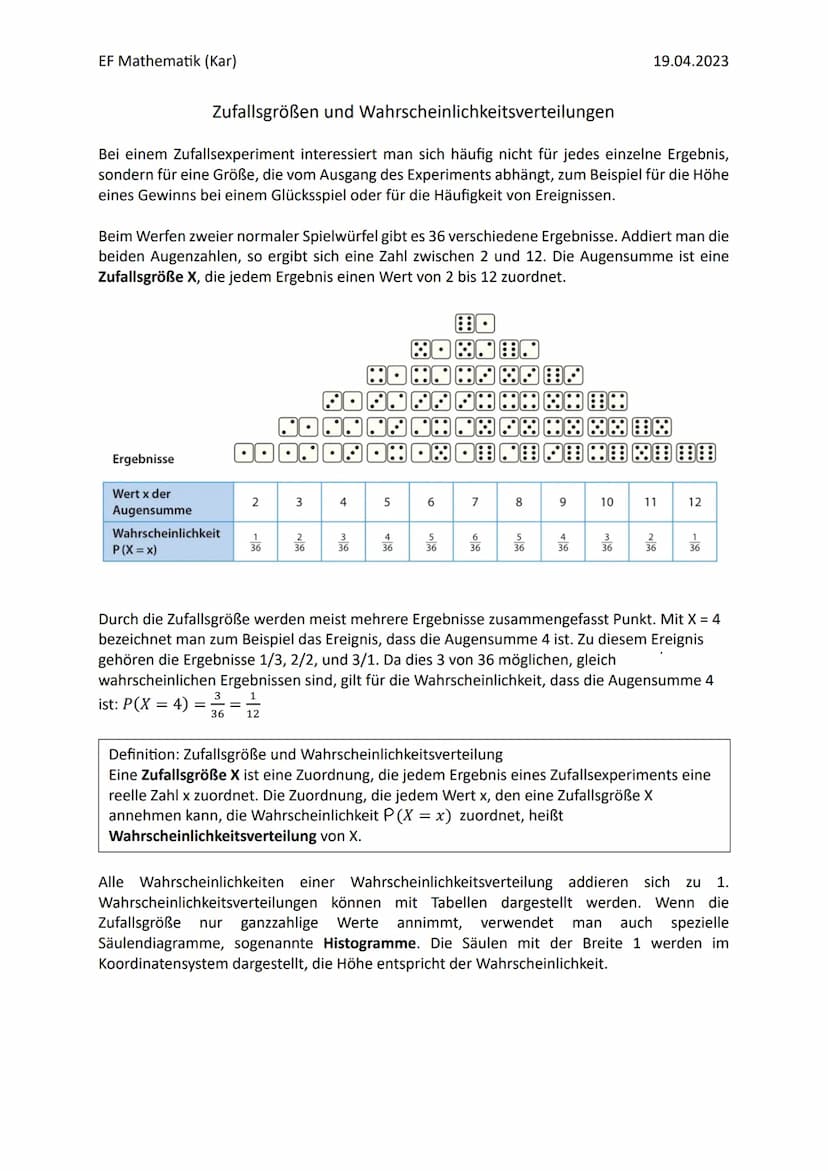 Bedingte Wahrscheinlichkeit
→ beschreibt die Wahrscheinlichkeit, dass ein Ergeignis B eintritt
unter der Bedingung, dass das Ereignis A scho