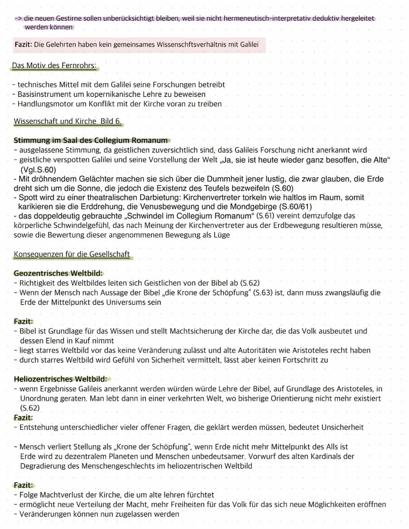Leben des Galilei - Bertold Brecht
Der Inhalt im Überblick
Lernzettel 2. Deutsch LK Klausur
Im Mittelpunkt des Stückes steht der an der Univ