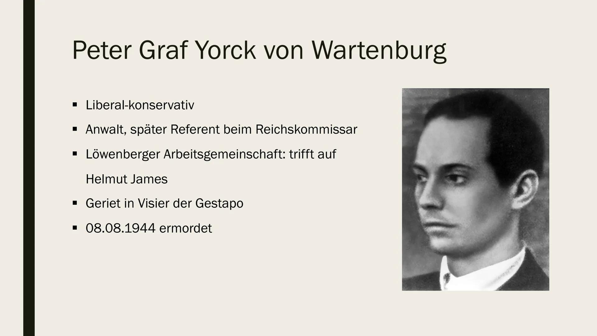 DER KREISAUER KREIS # Gliederung

- Kreisauer Kreis
- Gründer
- Beschäftigung, Ziele und deren Folgen
- Grundlagen der Staatslehre
- Aktions