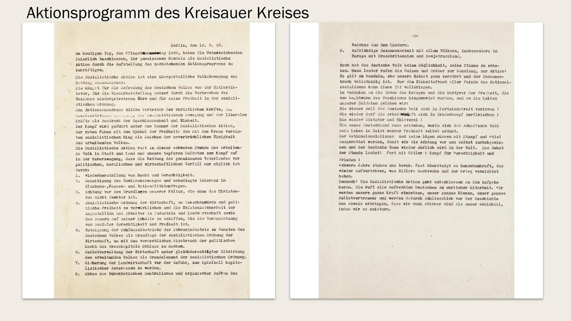 DER KREISAUER KREIS # Gliederung

- Kreisauer Kreis
- Gründer
- Beschäftigung, Ziele und deren Folgen
- Grundlagen der Staatslehre
- Aktions